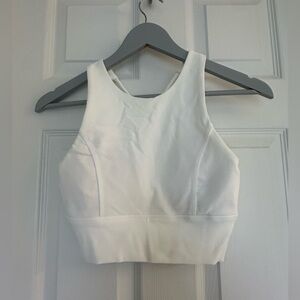 Kyodan White Crisscross Back Sports Bra Crop Top | Size P/S (Petite Small)